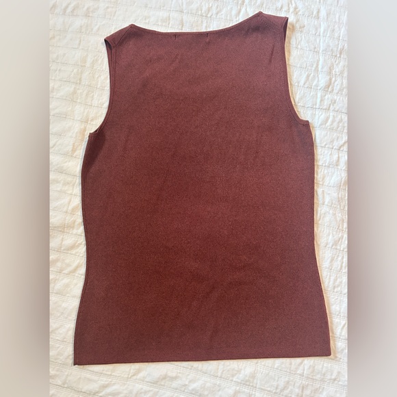 Women’s Sleeveless Rayon/Nylon Top, Rust, Size Small - Picture 3 of 3